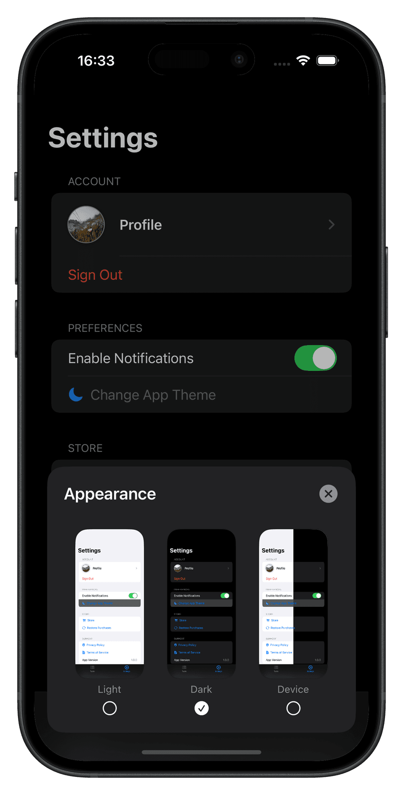 Dark Mode